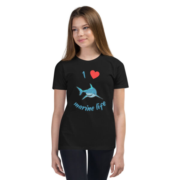 I love marinelife shark Youth Short Sleeve T-Shirt - Image 2