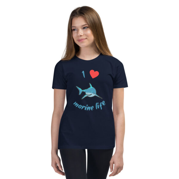 I love marinelife shark Youth Short Sleeve T-Shirt - Image 4