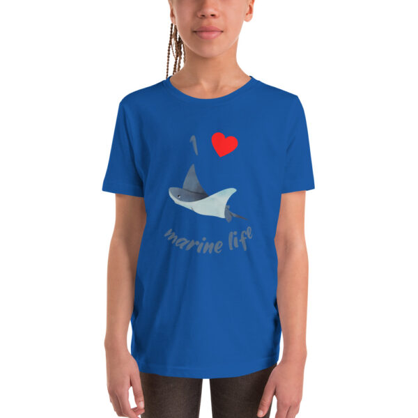 I love marinelife ray Youth Short Sleeve T-Shirt - Image 3