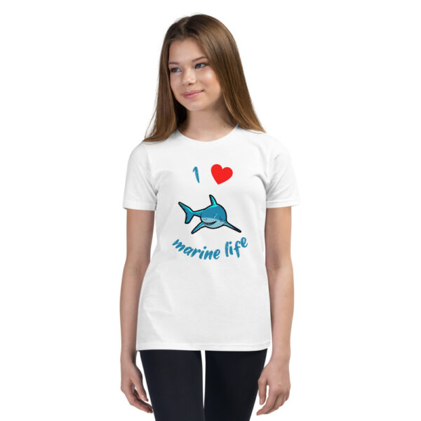 I love marinelife shark Youth Short Sleeve T-Shirt - Image 5