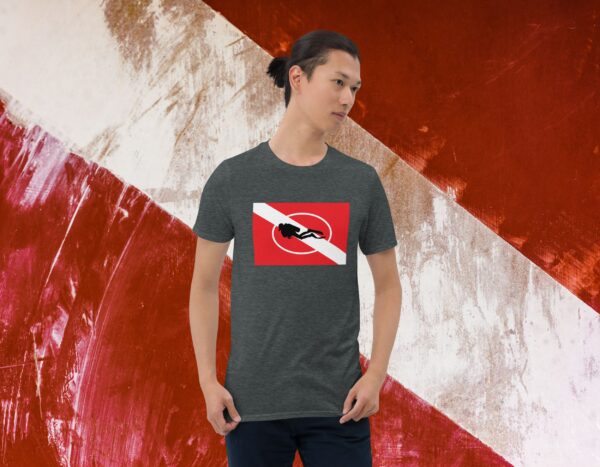 Diving Flag with Diver Short-Sleeve Unisex T-Shirt