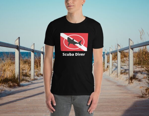 Scuba Diver Shark Short-Sleeve Unisex T-Shirt