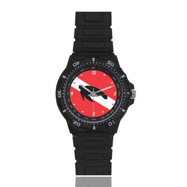 Diver Watch Turtle Black Plastic Watch - Image 4