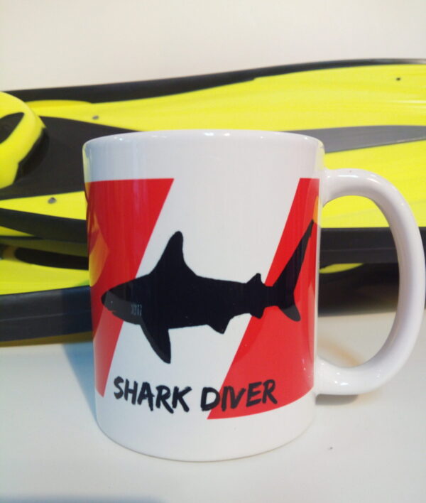 Shark Diver coffee mug