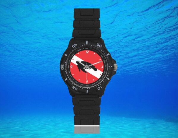 Diver Watch Turtle Black Plastic Watch