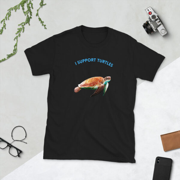 Short-Sleeve Unisex T-Shirt I support turtles - Image 2