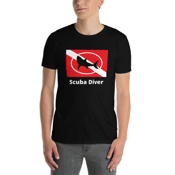 Scuba Diver Shark Short-Sleeve Unisex T-Shirt - Image 4