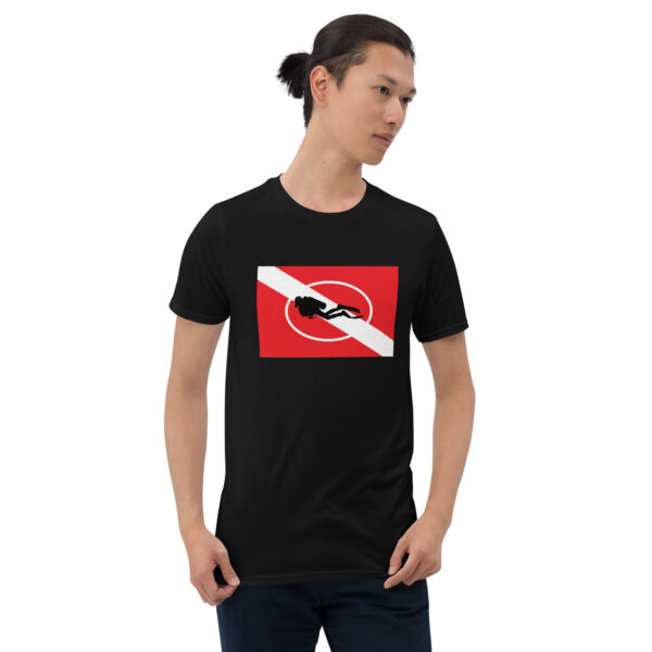 Diving Flag with Diver Short-Sleeve Unisex T-Shirt - Image 4