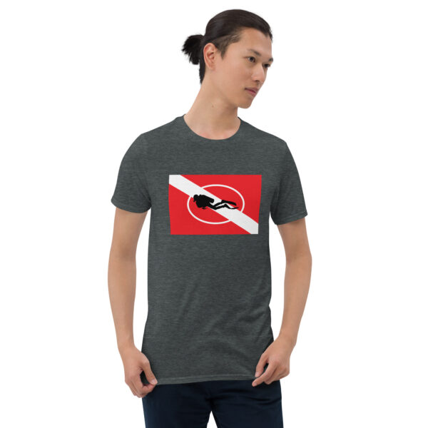 Diving Flag with Diver Short-Sleeve Unisex T-Shirt - Image 2