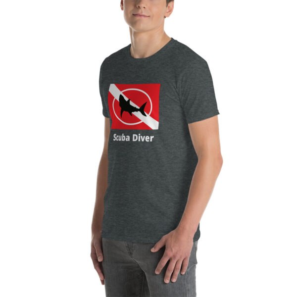 Scuba Diver Shark Short-Sleeve Unisex T-Shirt - Image 3