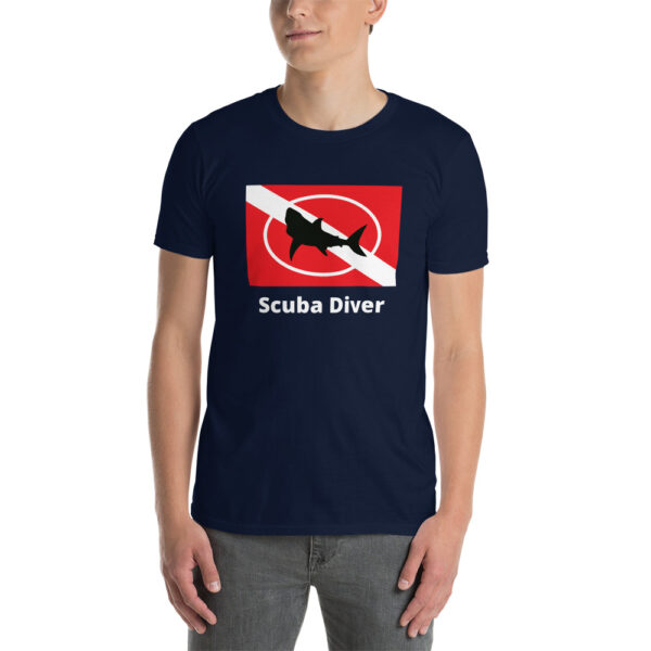 Scuba Diver Shark Short-Sleeve Unisex T-Shirt - Image 6