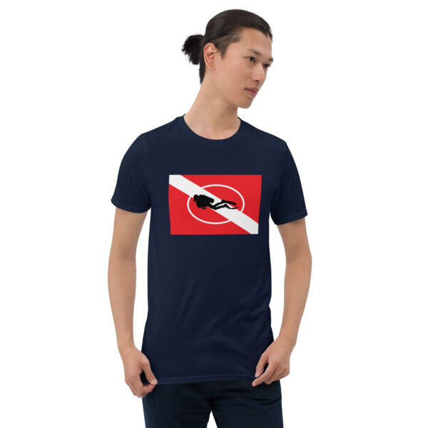 Diving Flag with Diver Short-Sleeve Unisex T-Shirt - Image 9