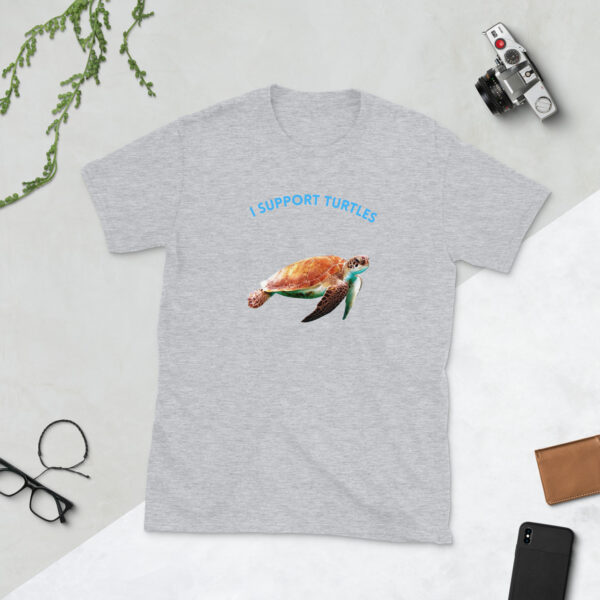 Short-Sleeve Unisex T-Shirt I support turtles - Image 3