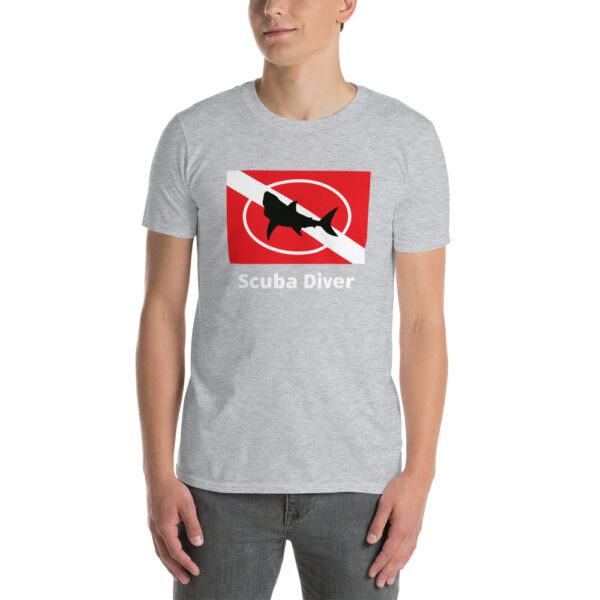 Scuba Diver Shark Short-Sleeve Unisex T-Shirt - Image 8