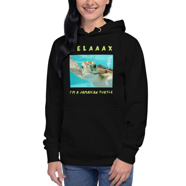 Relax I'm a jamaican turtle Premium Unisex Hoodie - Image 4