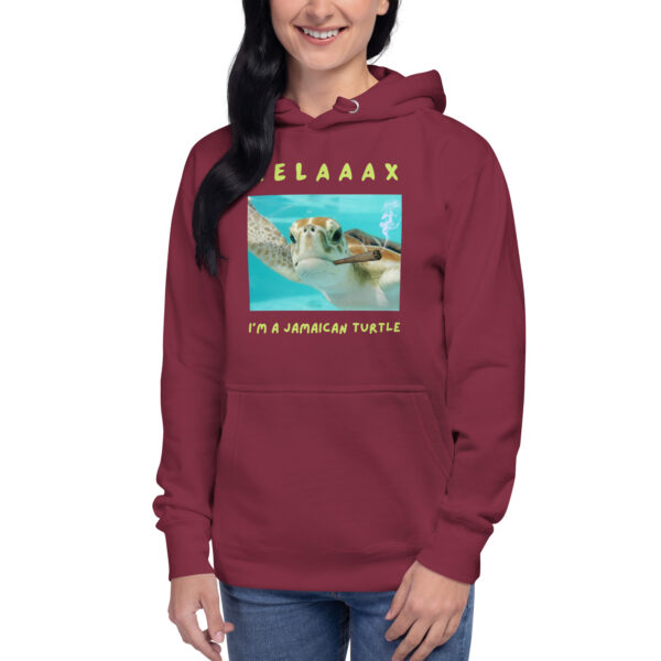 Relax I'm a jamaican turtle Premium Unisex Hoodie - Image 3