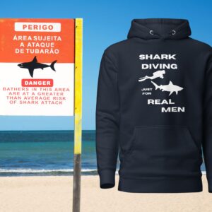 Hoodie Premium Shark Diving Real Men Normal