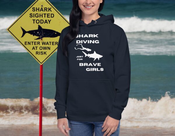 Shark Diving just for Brave Girls Unisex Premium Hoodie