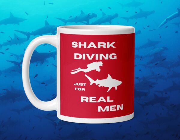 Shark Diving just for real men red Mug