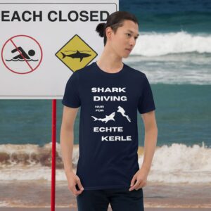 T Shirt Shark Diving Echte Kerle Gefährlich