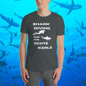 T Shirt Shark Diving Echte Kerle Normal