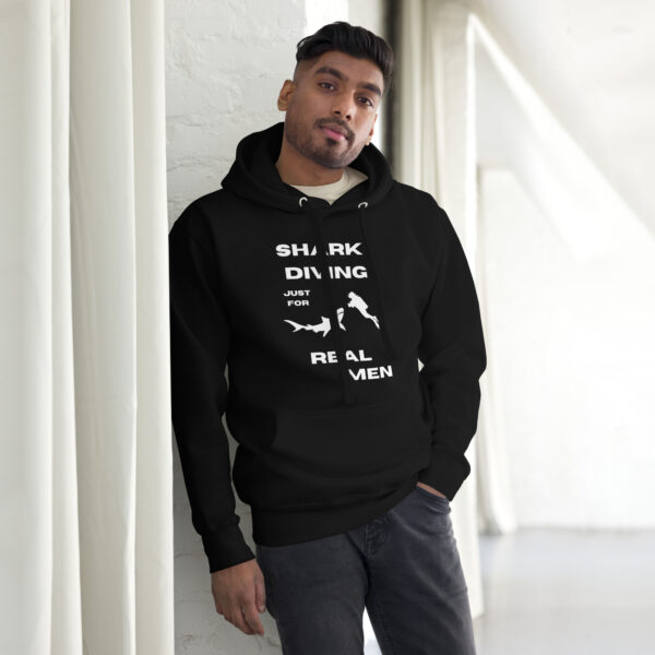 Shark Diving just for Real Men dangerous Unisex Premium Hoodie - Image 4