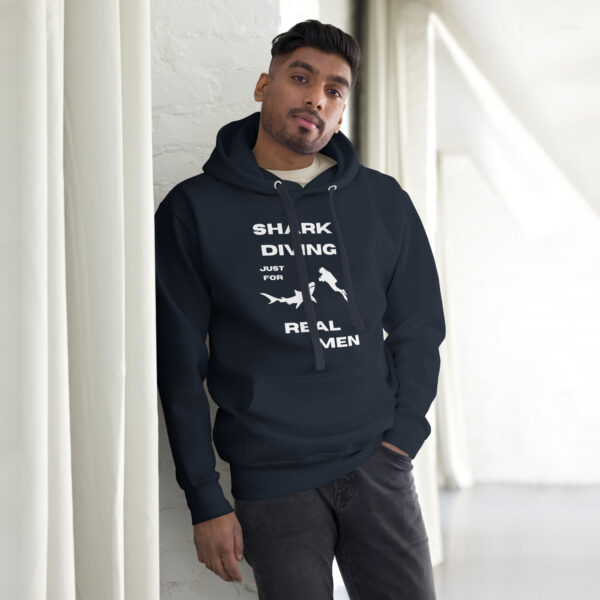 Shark Diving just for Real Men dangerous Unisex Premium Hoodie - Image 2