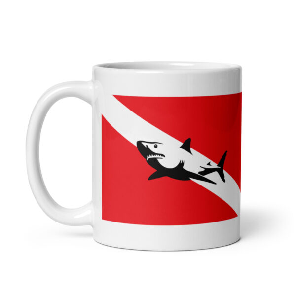 White Shark White glossy mug - Image 3