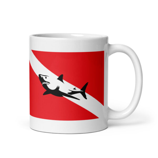 White Shark White glossy mug - Image 2