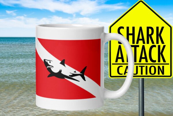 White Shark White glossy mug