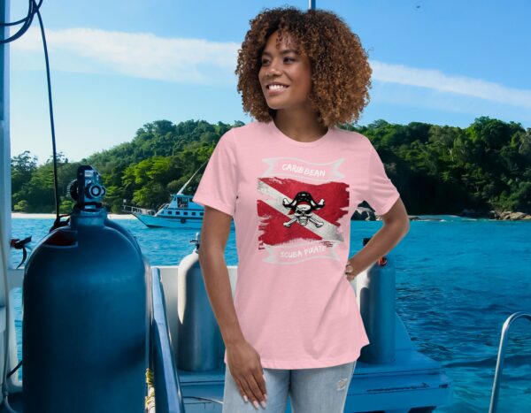 Caribbean Scuba Pirate Women's Relaxed T-Shirt - Image 4