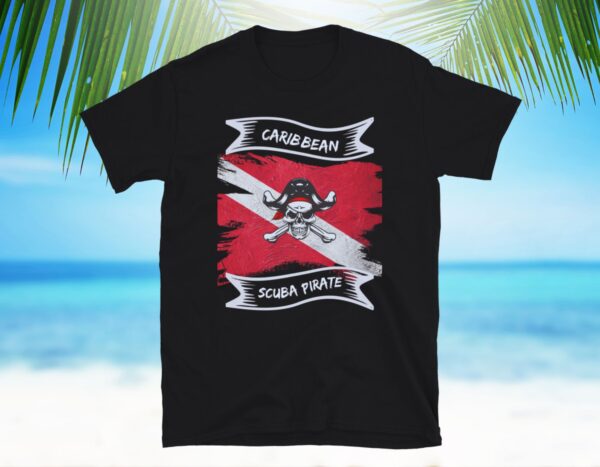 Caribbean Scuba Pirate Short-Sleeve Unisex T-Shirt