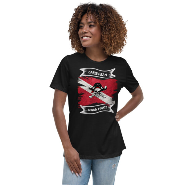 Caribbean Scuba Pirate Women's Relaxed T-Shirt - Image 7