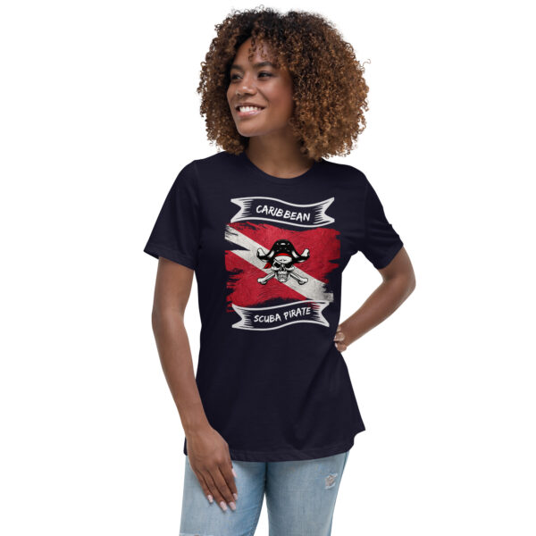 Caribbean Scuba Pirate Women's Relaxed T-Shirt - Image 6