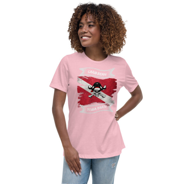 Caribbean Scuba Pirate Women's Relaxed T-Shirt - Image 8